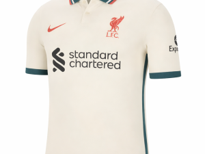 Liverpool FC Cream & Teal Collared Away Jersey